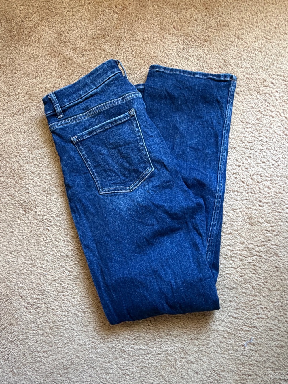 BKE Women's Straight Leg Jeans in Dark Blue Denim